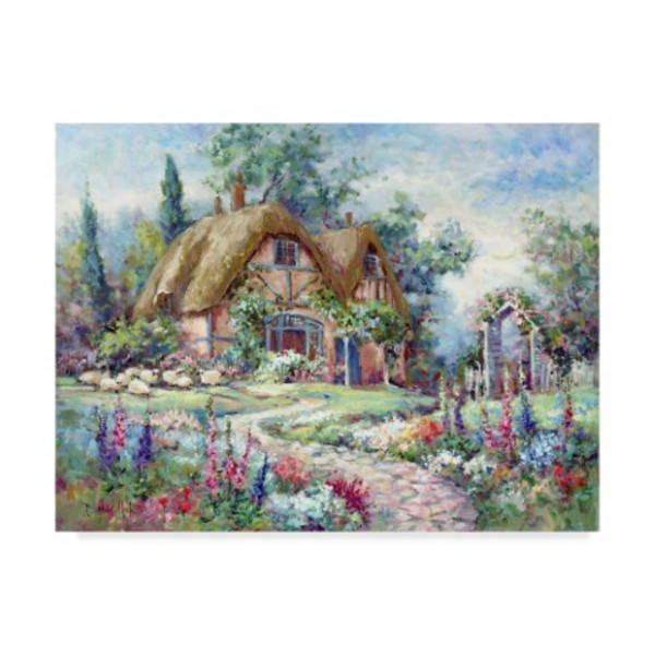 Trademark Fine Art Barbara Mock 'Cottage At Byers Green' Canvas Art, 14x19 ALI38938-C1419GG